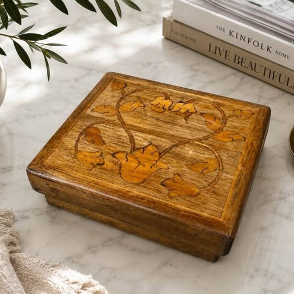 Vintage Olga Fisch Folklore Handcrafted Wood Box – Ecuador